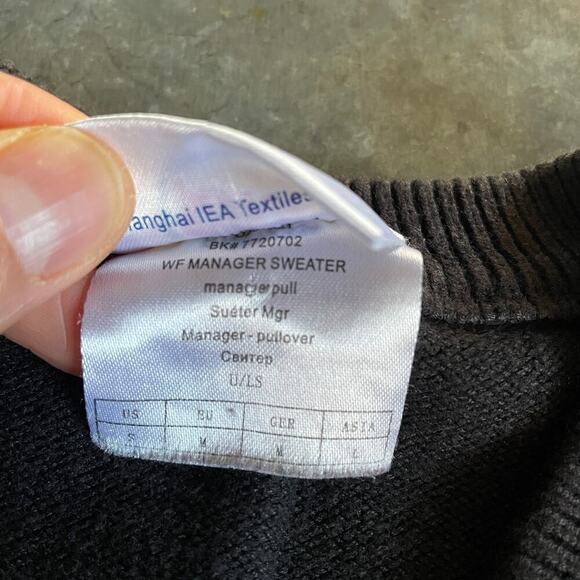 Burger King Sweater Mens Small Black Pullover Manager Employee Logo Y2K Vintage - Picture 6 of 13